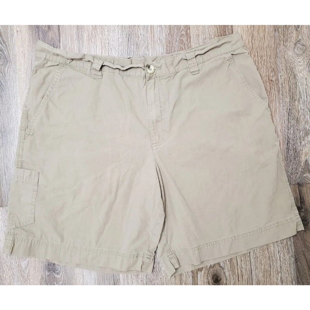 Columbia Men's 38 Khaki Shorts 9" Inseam Flat Front Casual Chino Slash Pockets